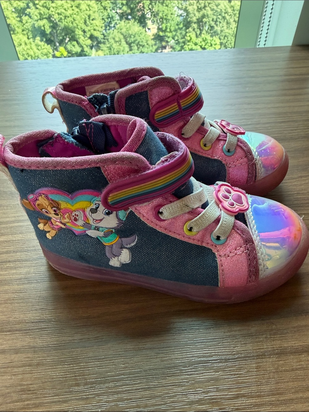 Paw Patrol Pink Rainbow Strap High-Top Sneakers